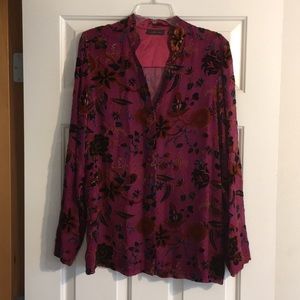 Silk button down blouse